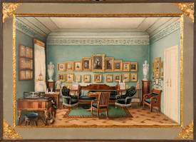 Saal der Graefin von der Pahlen, Mitau, 1854, Privatbesitz