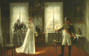 Rudolf Eichstädt: Luise und Napoleon in Tilsit (1807), Öl, um 1895